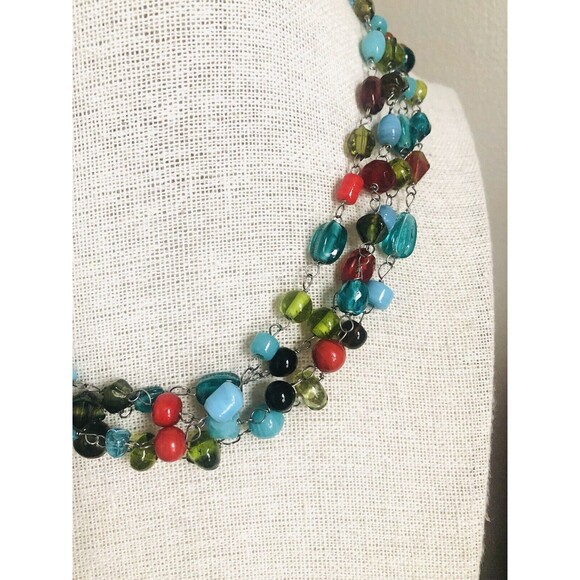 Rainbow Glass Necklace~ 31 Inches - Picture 6 of 8